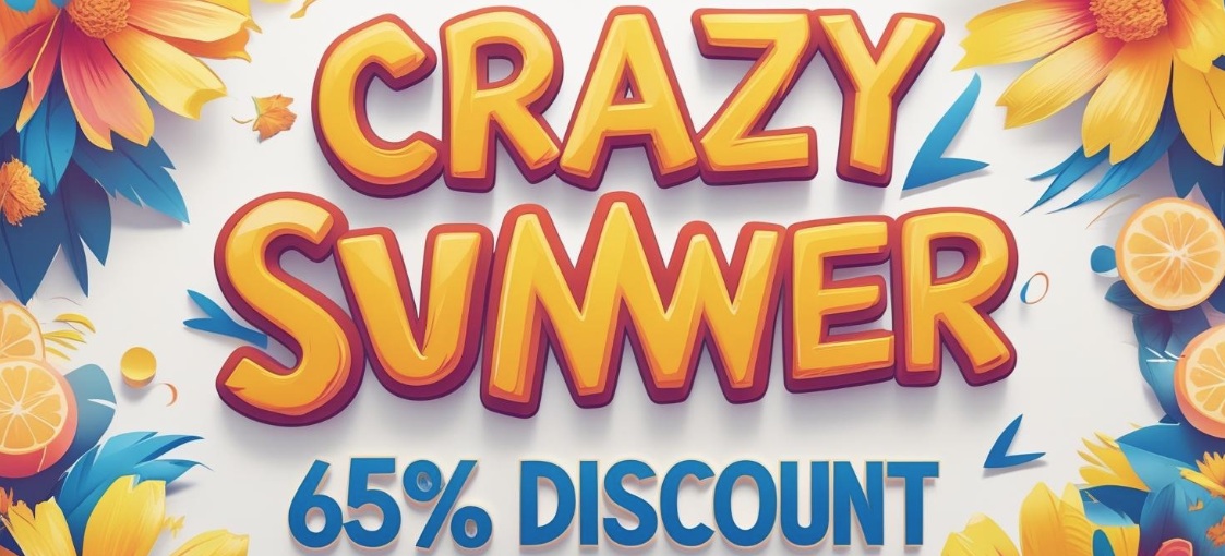 Crazy Summer 65% discount Crazy Summer 65% discount